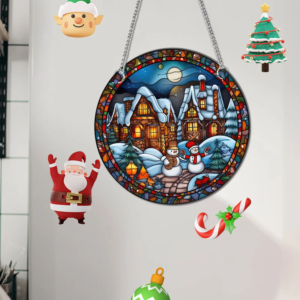 30x30cm Christmas Snowman Halloween Hanging Sign for Window Porch Acrylic Display Front Door Decor Party Decorations for Home
30x30cm Christmas Snowman Halloween Hanging Sign for Window Porch Acrylic Display Front Door Decor Party Decorations for Home