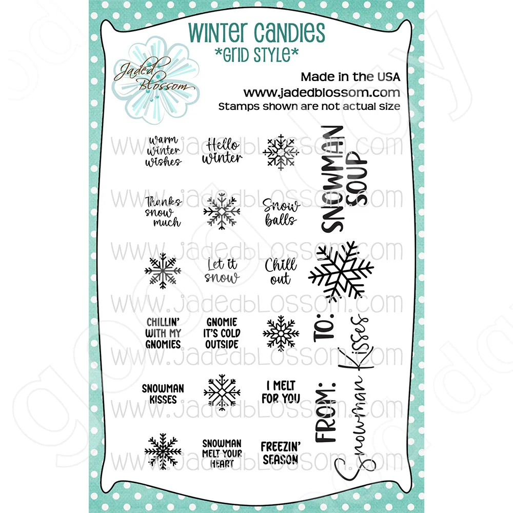 2023 New Arrival Winter Candies *Grid Style Clear Stamps Scrapbook Diary Decoration Embossing Template Diy Greeting Handmade
2023 New Arrival Winter Candies *Grid Style Clear Stamps Scrapbook Diary Decoration Embossing Template Diy Greeting Handmade