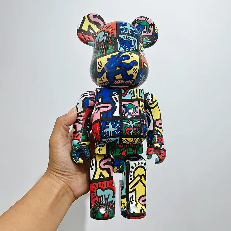 

Graffiti Design 400% Violent Bear Statue Home and Office Decoration Hand and Foot Removable Resin Ornament