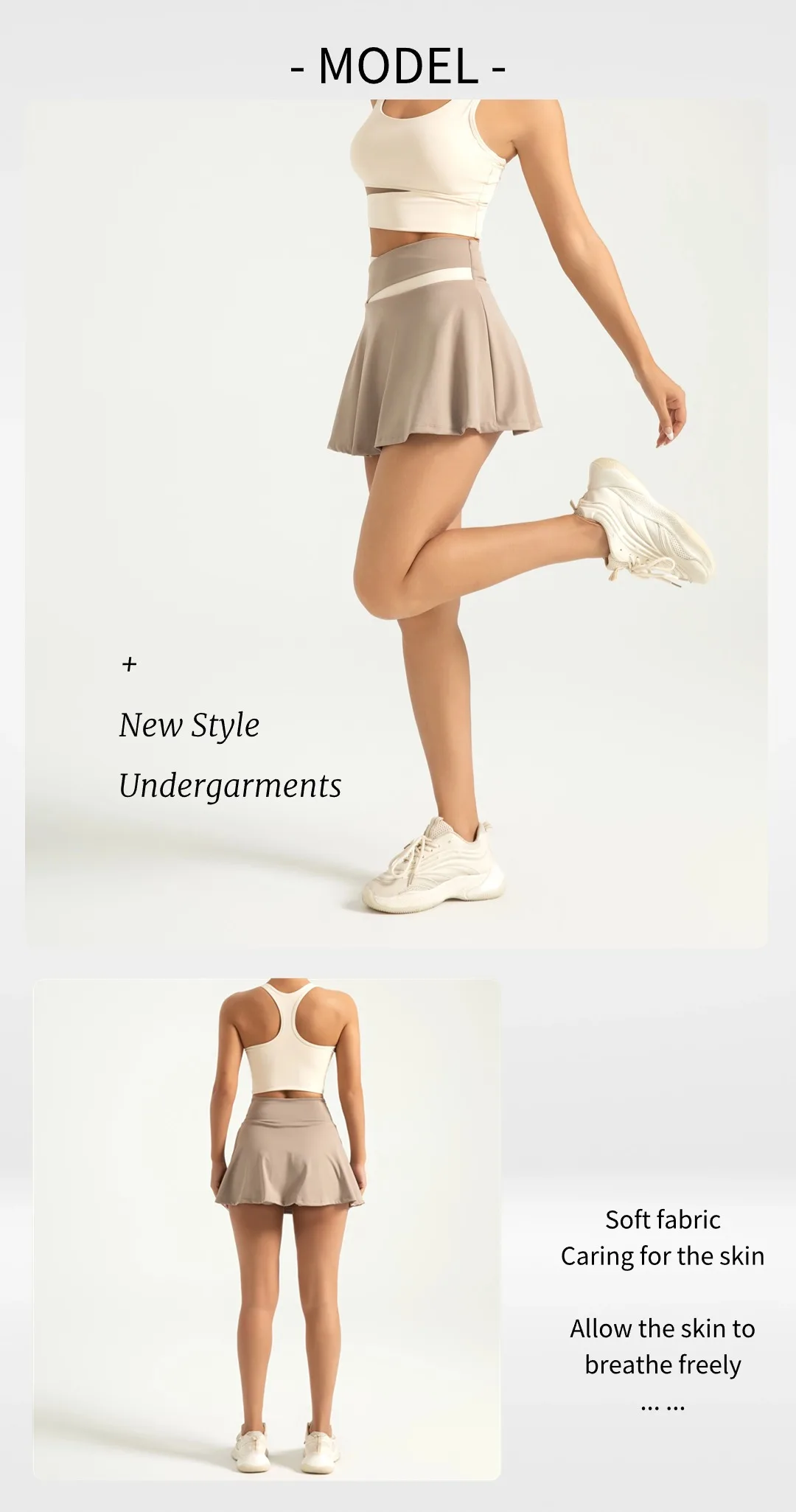 MIML Nude Feel Sports Mini Skirt Anti-Light Splice Fake Two-Piece Running Fitness Short Skirt for Women 2026 New 19 Sce7aa458739f4e78b0cbfc2c8996641dy