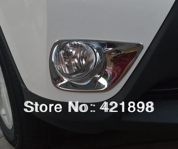 

For Toyota RAV4 2013 2014 2015 ABS Chrome Front Fog Light Lamp Cover Trim 2 pcs Car Accessories Stickers W4