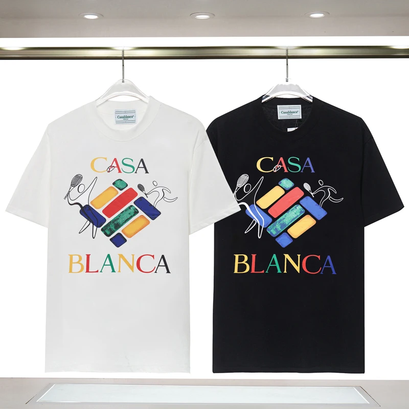 Rainbow Colorful Block Puzzle Print CASABLANCA T-shirts High Quality Cotton 3XL Short Sleeve Dropshipping Tshirt for Men Women
Rainbow Colorful Block Puzzle Print CASABLANCA T-shirts High Quality Cotton 3XL Short Sleeve Dropshipping Tshirt for Men Women