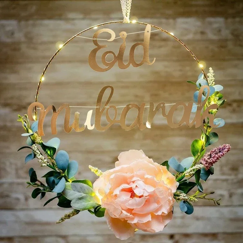 Ramadan Decorations LED Iron Metal Hoop Wreath Artificial Flower Garland Islamic Muslim Holiday Party Kareem Eid Mubarak Decor
Ramadan Decorations LED Iron Metal Hoop Wreath Artificial Flower Garland Islamic Muslim Holiday Party Kareem Eid Mubarak Decor