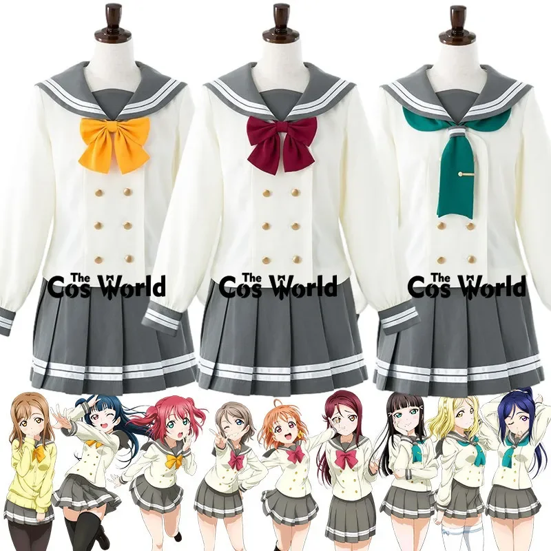 

Зимняя униформа для старшей школы Love Live Sunshine Aqours Uranohoshi, костюм-Матрос таками, Чика Ватанабе, костюмы для косплея аниме