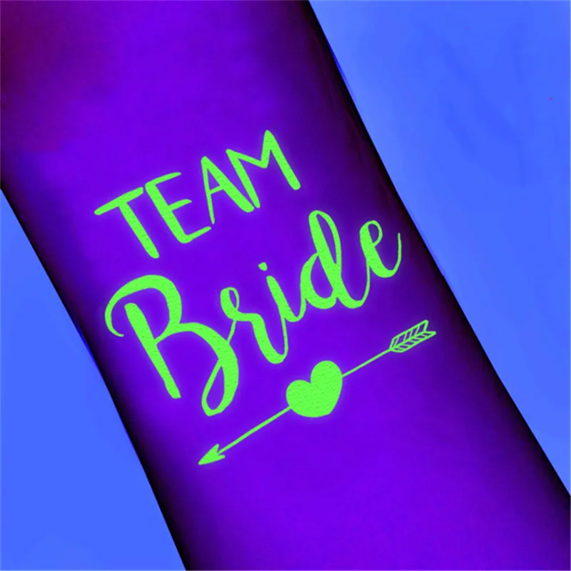 1pc Wedding Decorations Luminous Tattoo Stickers Team Bride To Be Hen Party Decortions Bridal Shower Bachelorette Party Supplies
1pc Wedding Decorations Luminous Tattoo Stickers Team Bride To Be Hen Party Decortions Bridal Shower Bachelorette Party Supplies