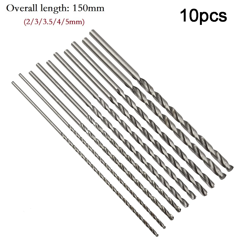 10Pcs HSS Drill Bits 150mm 2/3/3.5/4/5mm Head For Wood Aluminum Plastic Drilling Machine Electric Drill Power Tools Accessories
10Pcs HSS Drill Bits 150mm 2/3/3.5/4/5mm Head For Wood Aluminum Plastic Drilling Machine Electric Drill Power Tools Accessories