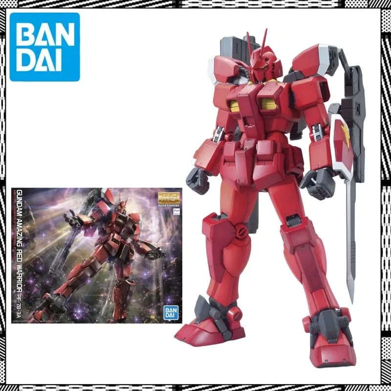 

Bandai Original GUNDAM Anime Model MG 1/100 GUNDAM AMAZING RED WARRIOR PF-78-3A Action Figure Assembly Model Toys Gift For Kids