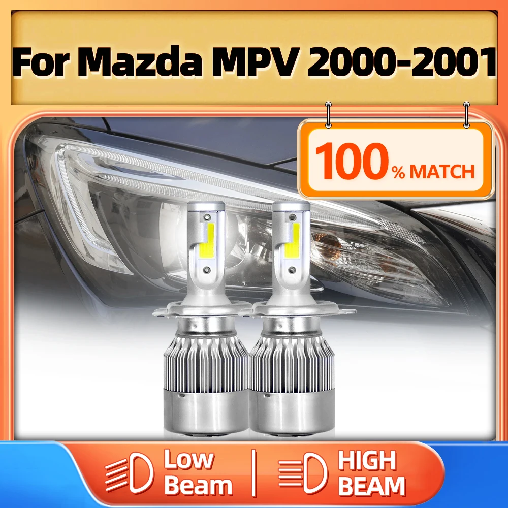 H4 Canbus Led Headlight 12V 6000K White Turbo LED Headlamps Bulbs 120W 20000LM High Low Beam Car Light For Mazda MPV 2000 2001
H4 Canbus Led Headlight 12V 6000K White Turbo LED Headlamps Bulbs 120W 20000LM High Low Beam Car Light For Mazda MPV 2000 2001