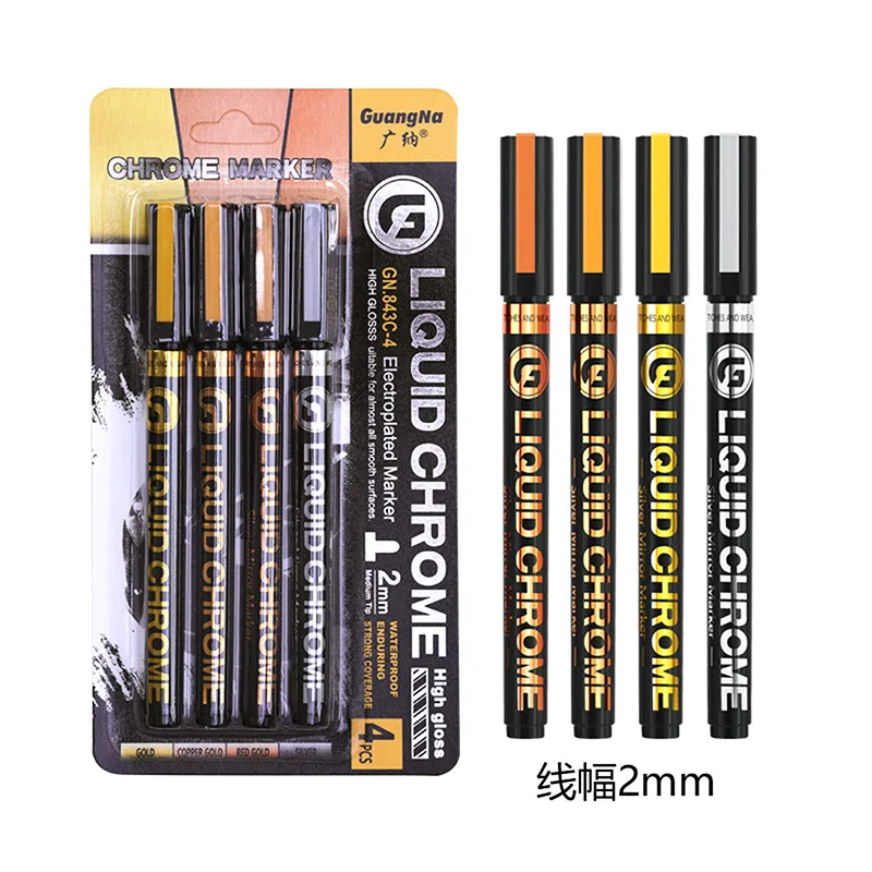 4 шт., хромированные зеркальные маркеры, медные, золотые/красные/Золотые/серебряные, металлические, водонепроницаемые, золотые маркеры для краски, маркеры для шин, керамика 
4 шт., хромированные зеркальные маркеры, медные, золотые/красные/Золотые/серебряные, металлические, водонепроницаемые, золотые маркеры для краски, маркеры для шин, керамика