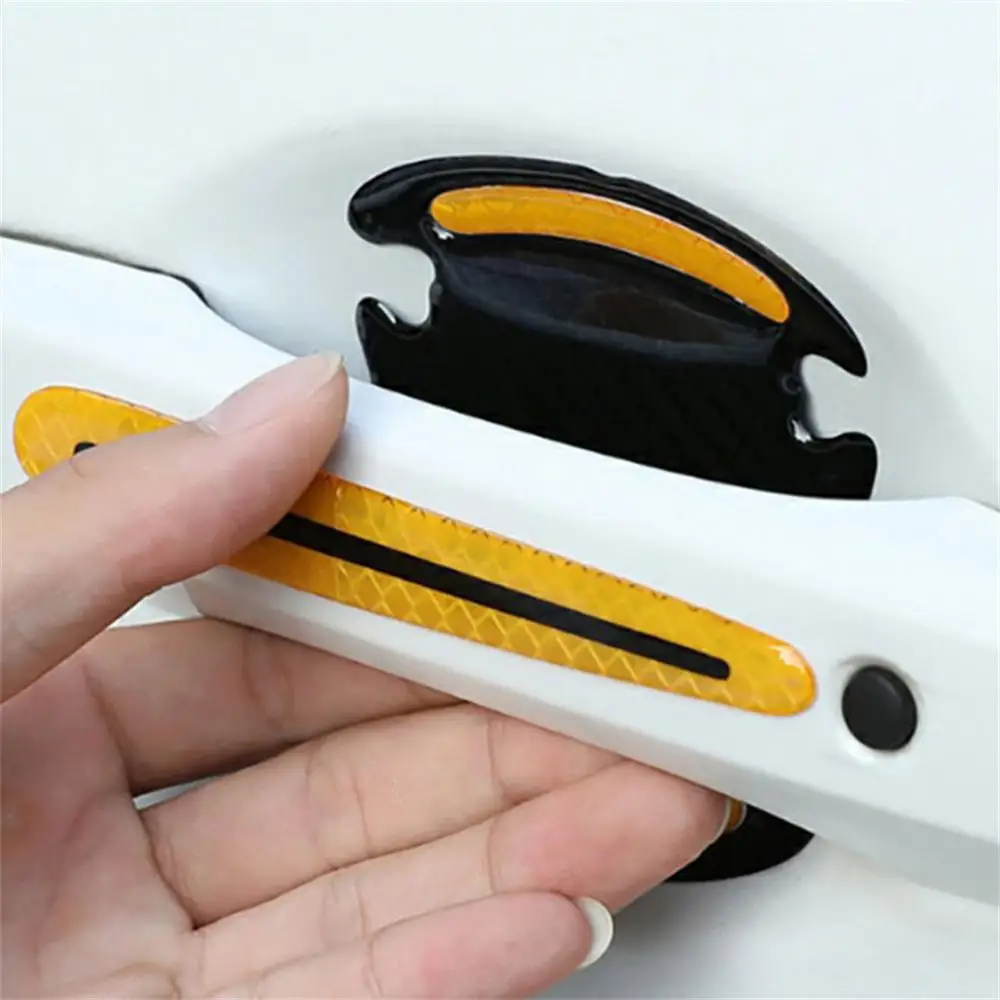 

Car Reflective Sticker Reflector Fender Warning Bumper Strip Door Handle Bowl Cover Car Exterior Accessories Set AA