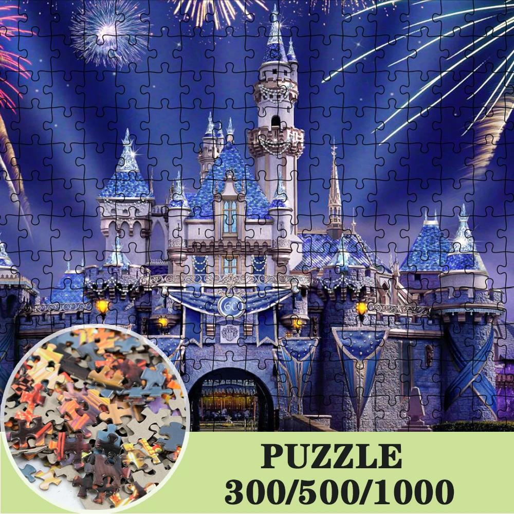 

Disney Castle Puzzles for Adults 1000 Pieces Paper Jigsaw Puzzles Educational Intellectual Decompressing Diy Puzzle Game Toys