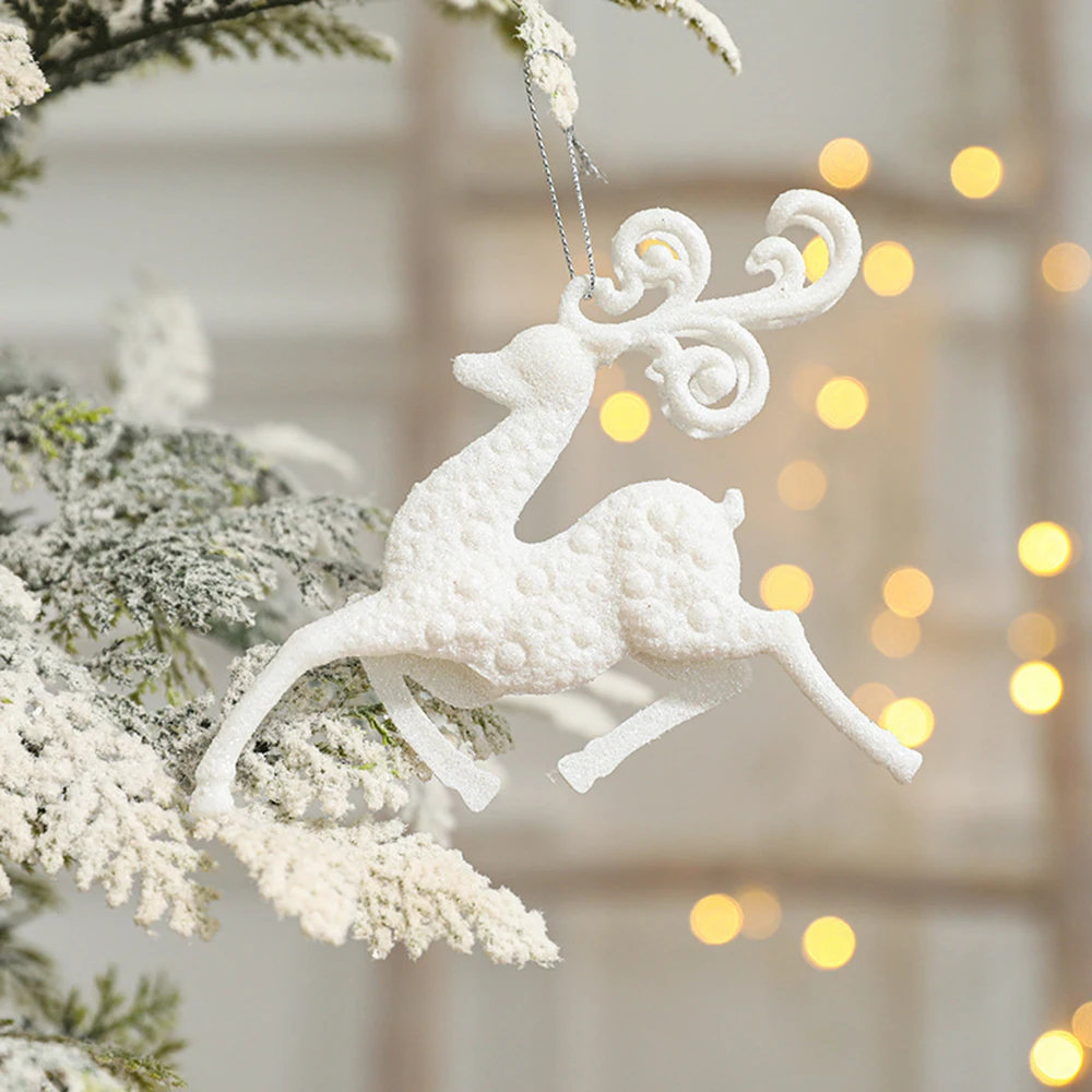

1Pieces 2023 New Christmas Pendants Xmas Tree Elk Snowflake Ornaments Home Hanging Decor Christmas Party New Year Kids Gift