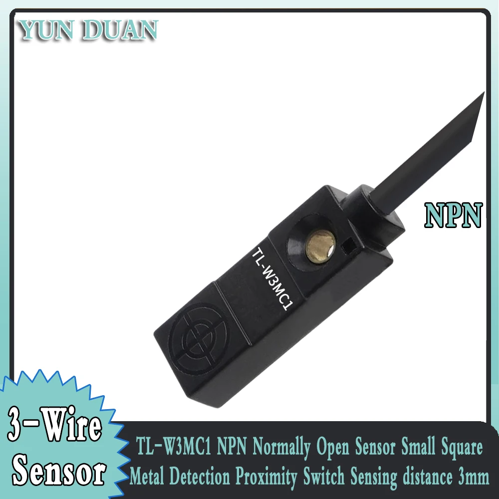 

TL-W3MC1 NPN Normally Open Sensor Small Square Metal Detection Proximity Switch Sensing distance 3mm