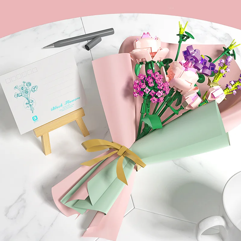 Ideas Romantic Rose Flowers Bouquet Building Blocks DIY Sunflower Home Decor Bricks Assembly Toys for Girls Birthday Gifts
Ideas Romantic Rose Flowers Bouquet Building Blocks DIY Sunflower Home Decor Bricks Assembly Toys for Girls Birthday Gifts