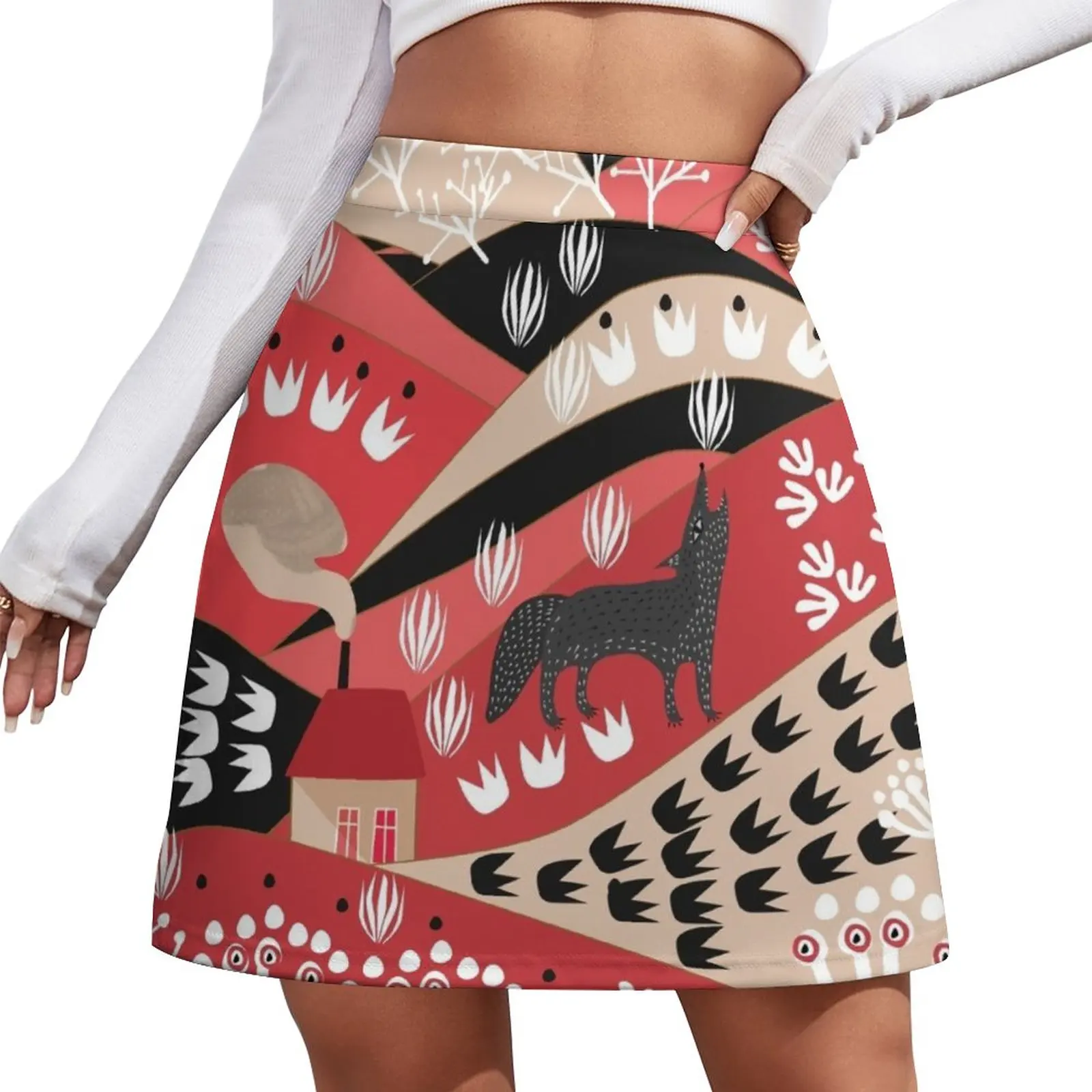 

Wolf's Promise Land Mini Skirt 90s aesthetic Woman skirt korean style clothing