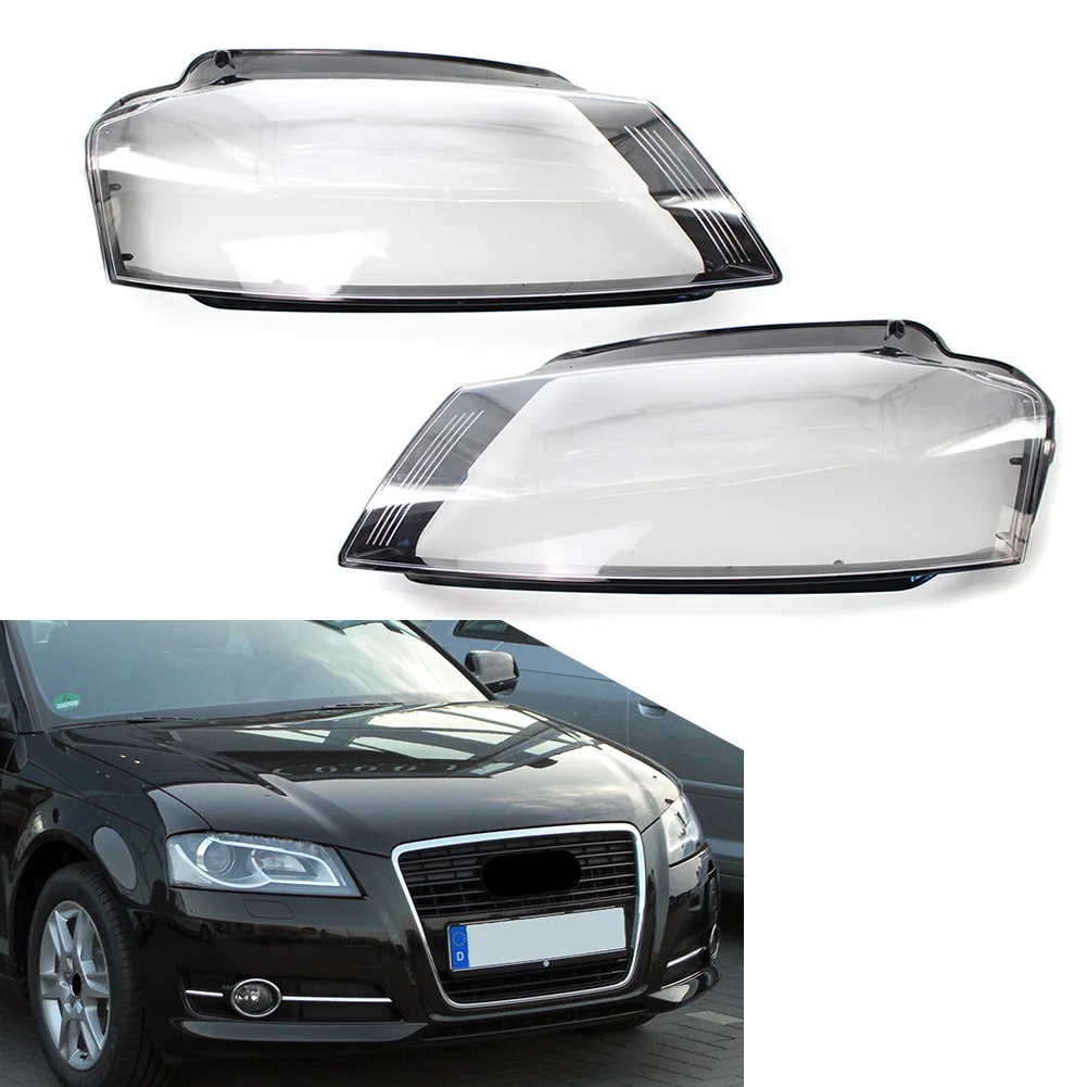 

1 Pair Car Front Headlight Headlamp Lens Cover For Audi A3 8P S-line S3 RS3 2008-2012
