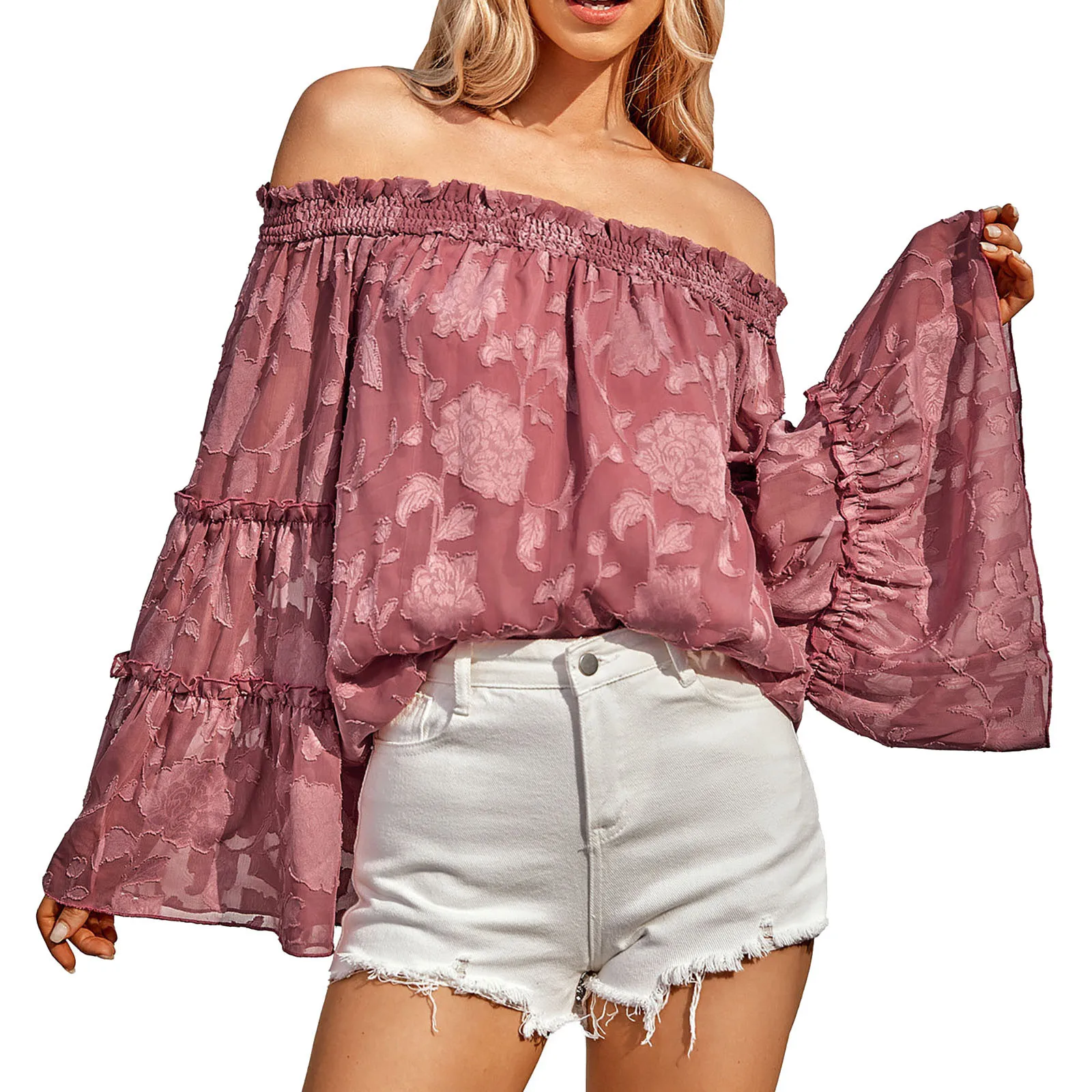 2024 Autumn Fashion Streetwear Off Shoulder Women's Tops Casual Floral Trumpet Sleeve Blouses Ladies Elegant Sweet Pullover
2024 Autumn Fashion Streetwear Off Shoulder Women's Tops Casual Floral Trumpet Sleeve Blouses Ladies Elegant Sweet Pullover