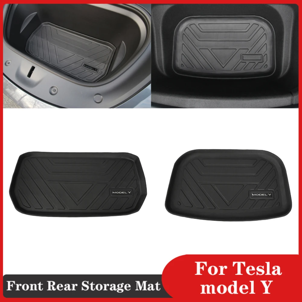 For Tesla Model Y 2021-2023 Accessories TPE Pad Front Rear Storage Mat Cargo Tray Floor with Logo Waterproof Protector Cover
For Tesla Model Y 2021-2023 Accessories TPE Pad Front Rear Storage Mat Cargo Tray Floor with Logo Waterproof Protector Cover