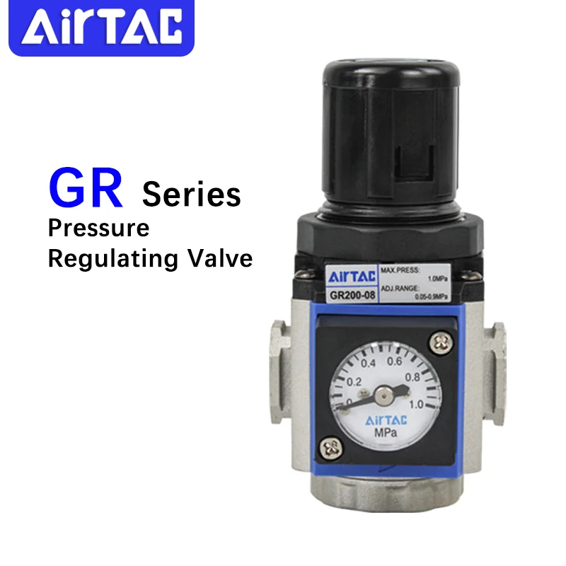 

Original Airtac G Series GR/GAR200/300/400-08/06/10 Gas Source Treatment Pressure Regulating Nalve Pressure Reducing Valve