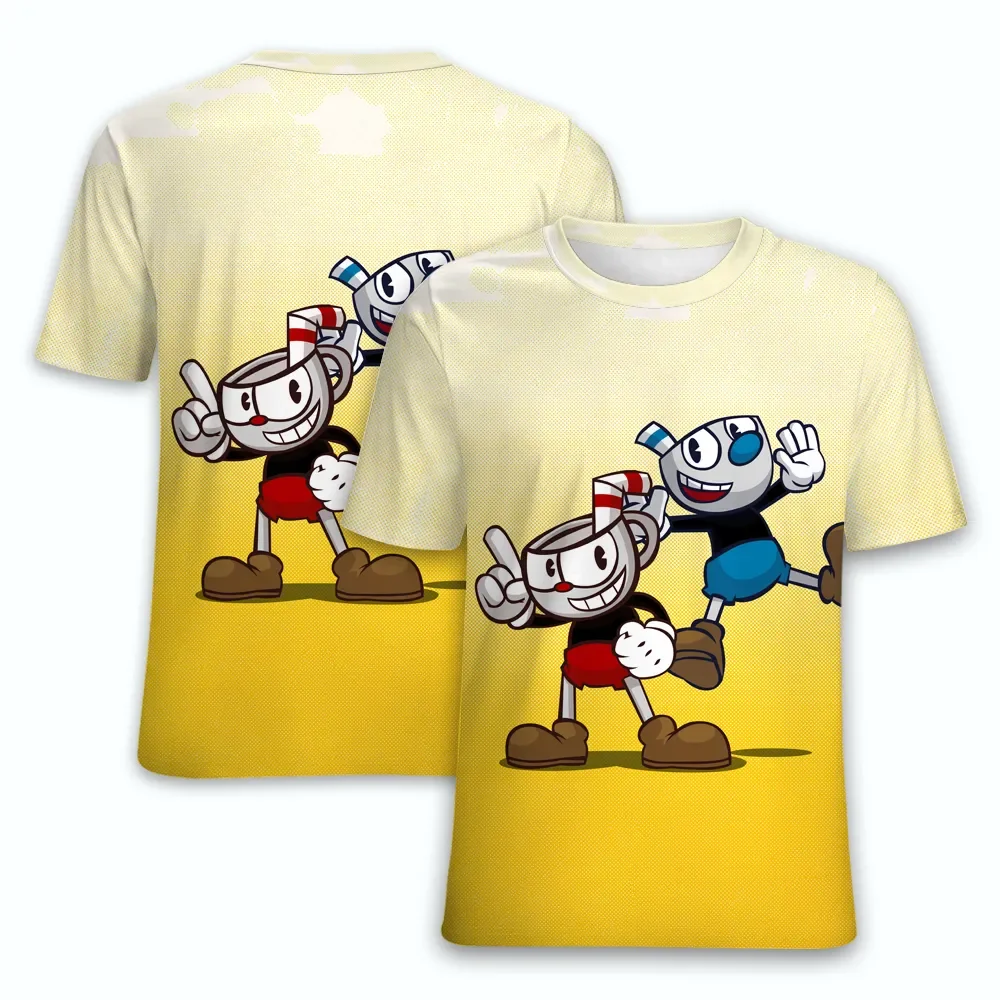 Футболки, Лидер продаж, футболка с 3D принтом Cuphead Mugman, модная детская повседневная футболка с коротким рукавом для мальчиков и девочек, одежда
Футболки, Лидер продаж, футболка с 3D принтом Cuphead Mugman, модная детская повседневная футболка с коротким рукавом для мальчиков и девочек, одежда