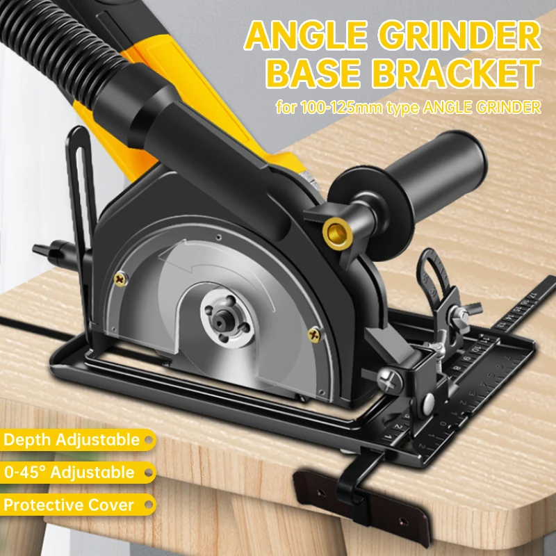 Hand Angle Grinder Converter To Cutter 40mm Depth Adjustable Grinder Bracket To Cutting Woodworking Table Tool with Guide Ruler
Hand Angle Grinder Converter To Cutter 40mm Depth Adjustable Grinder Bracket To Cutting Woodworking Table Tool with Guide Ruler