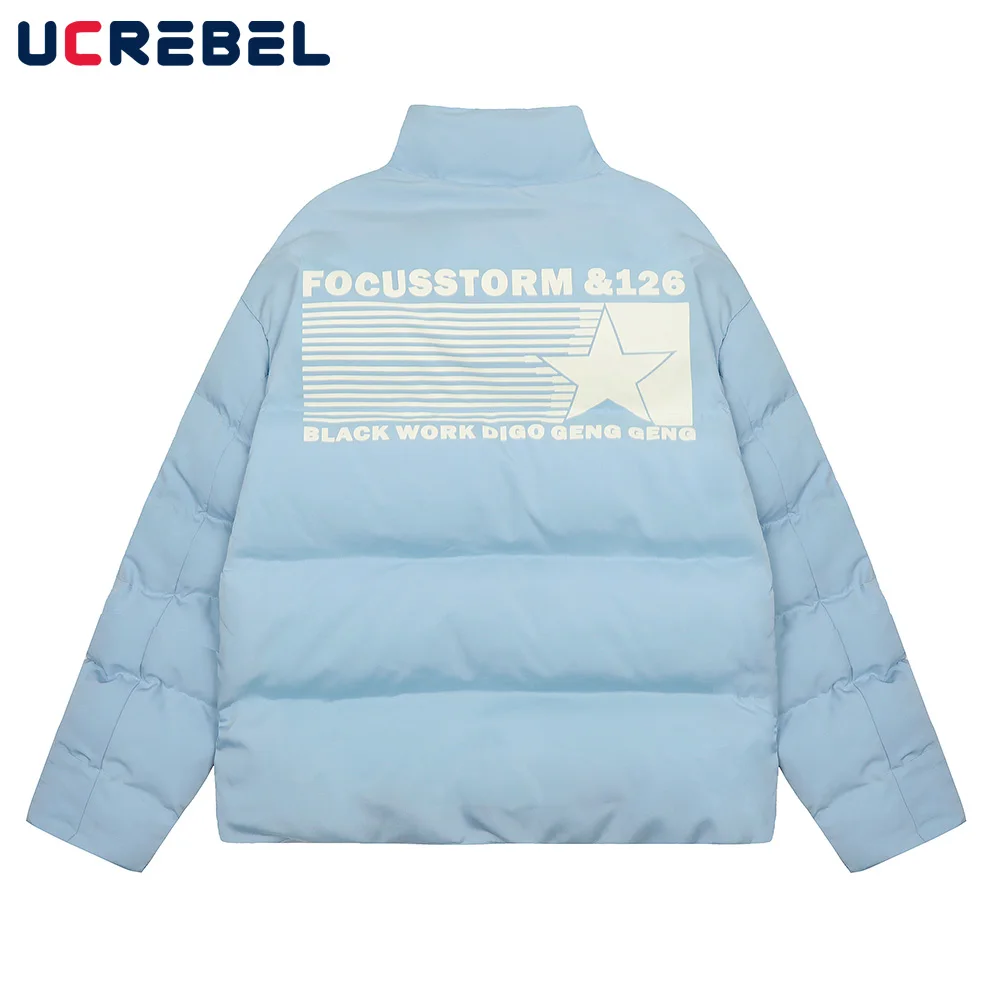 Back Printed Padded Jacket Mens Streetwear Winter Five-pointed Star Print Stand Collar Long Sleeve Thick Outerwear Men
Back Printed Padded Jacket Mens Streetwear Winter Five-pointed Star Print Stand Collar Long Sleeve Thick Outerwear Men