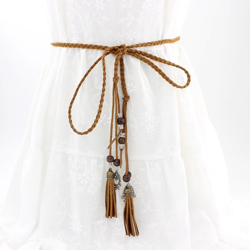 Ladies Bohemian Style Beaded Waist Belt Delicate Fringe Decors Braided Belt Women Summer Seaside Dress Waist Belt
Ladies Bohemian Style Beaded Waist Belt Delicate Fringe Decors Braided Belt Women Summer Seaside Dress Waist Belt