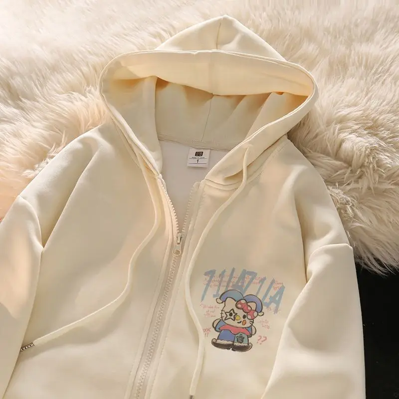 Sanrio Hello Kitty Kawaii Anime Outer Garment Creative Cute Cartoon New Printed Cardigan Hooded Hoodie Women Jacket Girl Gift
Sanrio Hello Kitty Kawaii Anime Outer Garment Creative Cute Cartoon New Printed Cardigan Hooded Hoodie Women Jacket Girl Gift