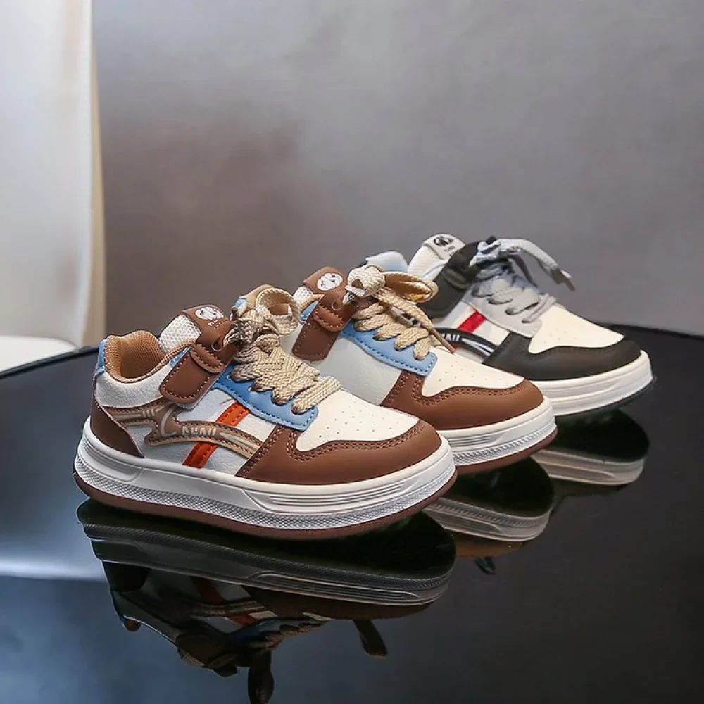 أحذية رياضية من جلد البولي يوريثان للأطفال، أحذية رياضية عصرية للمراهقين، أحذية رياضية مضادة للانزلاق ومقاومة للماء للأولاد والبنات أحذية رياضية من جلد البولي يوريثان للأطفال، أحذية رياضية عصرية للمراهقين، أحذية رياضية مضادة للانزلاق ومقاومة للماء للأولاد والبنات