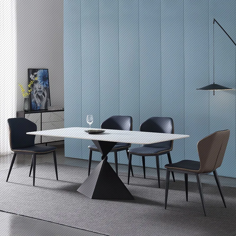 Luxury Minimalist Rock Table Plate Dining Table Chair Combination Household Nordic Rectangular Creative Dining Home Furniture
Luxury Minimalist Rock Table Plate Dining Table Chair Combination Household Nordic Rectangular Creative Dining Home Furniture