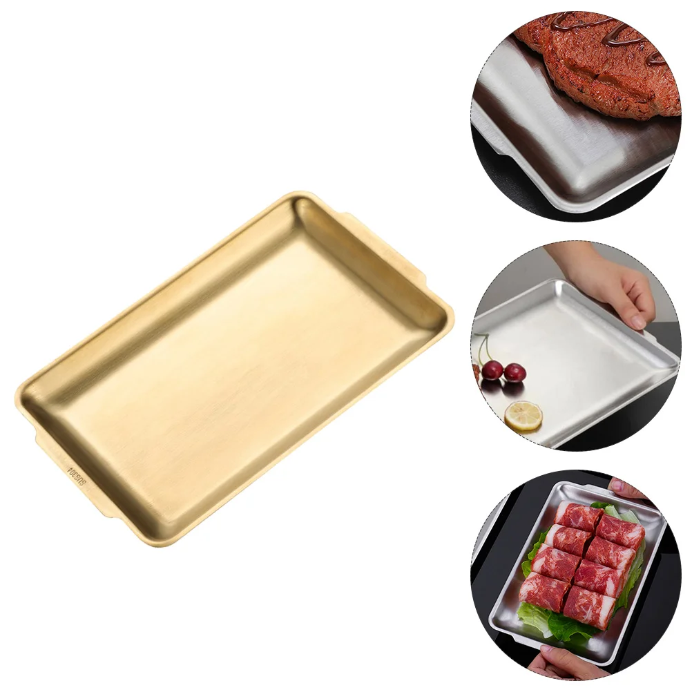 Metal Serving Tray Tray Stainless Steel Plates Barbecue Holder Dessert Snack Coffee Meat Appetizers Plate
Metal Serving Tray Tray Stainless Steel Plates Barbecue Holder Dessert Snack Coffee Meat Appetizers Plate