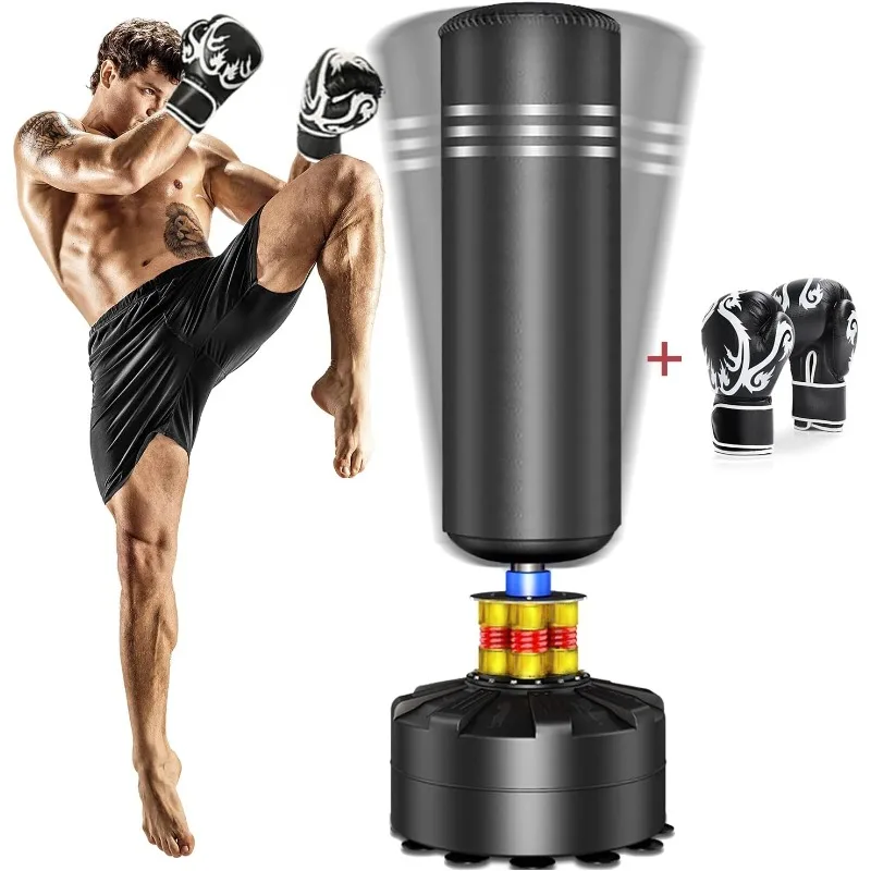 

Dripex Freestanding Punching Bag- Heavy Boxing Bag with Stand for Adult Youth - Men Women Standing Kickboxing Bags