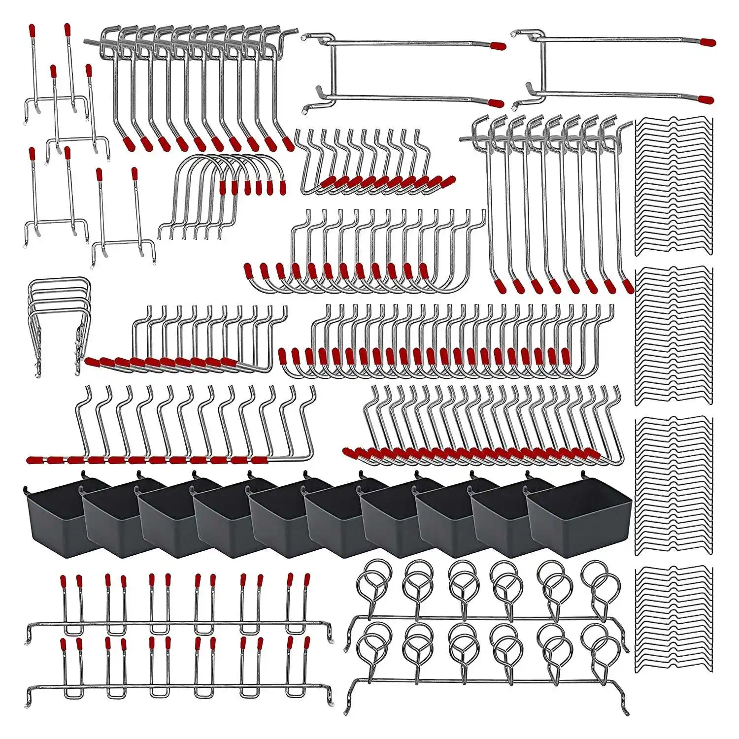 228 Pcs Pegboard Hooks Assortment with Metal Hooks Sets Pegboard Bins Peg Locks for Organizing Storage System Tools
228 Pcs Pegboard Hooks Assortment with Metal Hooks Sets Pegboard Bins Peg Locks for Organizing Storage System Tools