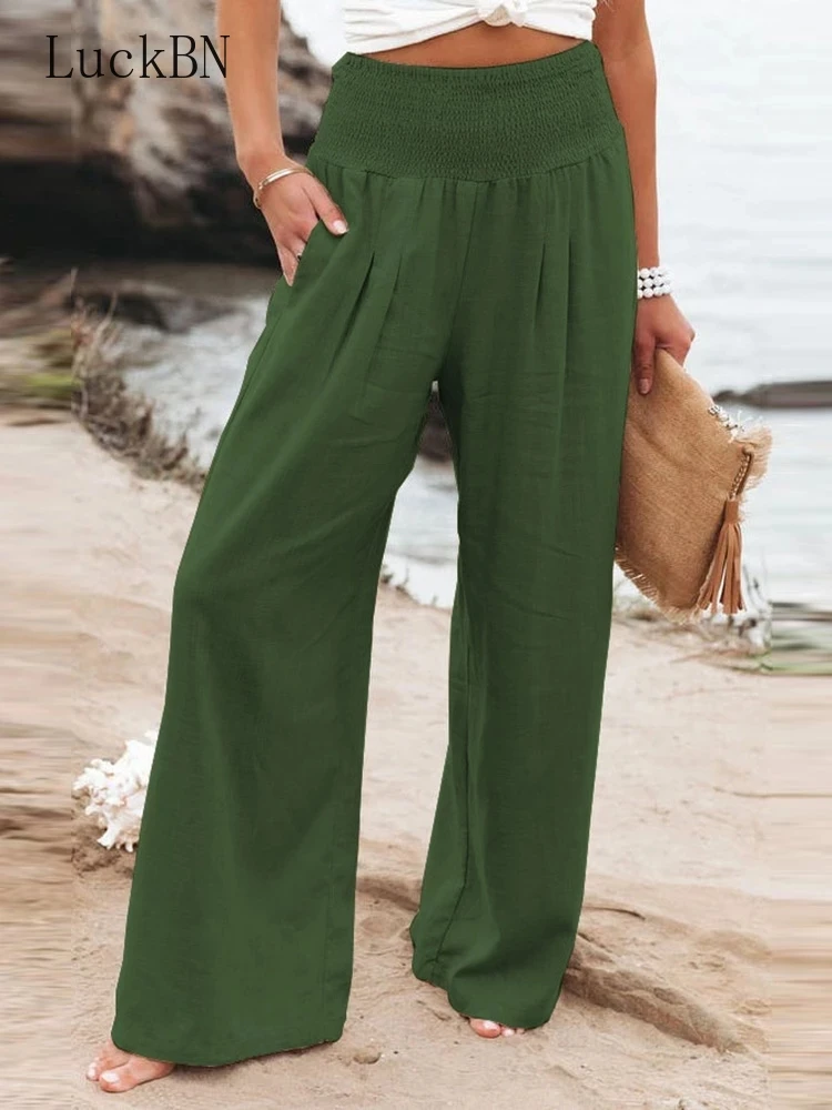 Female Elegant Wide Leg Straight Pant Vintage Harajuku Solid Color Loose Pants Women Chic Casual High Waist Trousers 2022 New
Female Elegant Wide Leg Straight Pant Vintage Harajuku Solid Color Loose Pants Women Chic Casual High Waist Trousers 2022 New