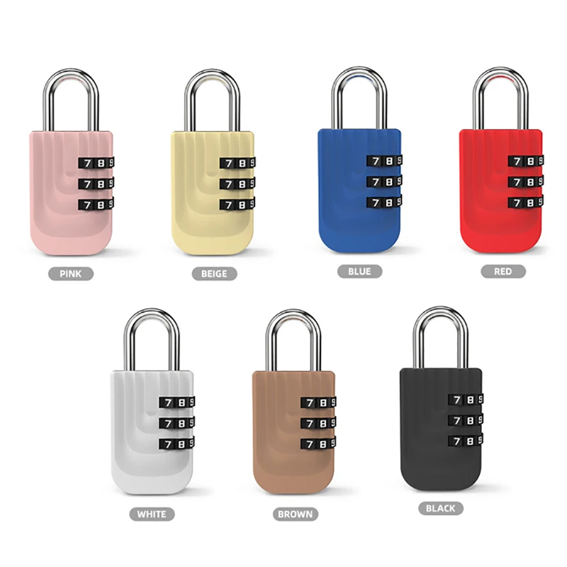 

Luggage Travel Digit Number Code Light Wavy Lock Combination Padlock Safe Lock For Gym Digital Locker Suitcase Drawer Lock