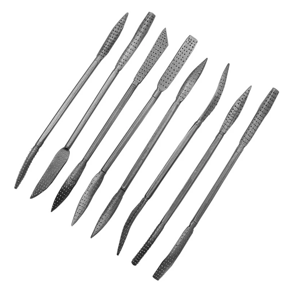 8pcs Coarse Riffler Files 190mm Wood Working Rasp Riffler File Set Double Ended Coarse For Wood Carving
8pcs Coarse Riffler Files 190mm Wood Working Rasp Riffler File Set Double Ended Coarse For Wood Carving