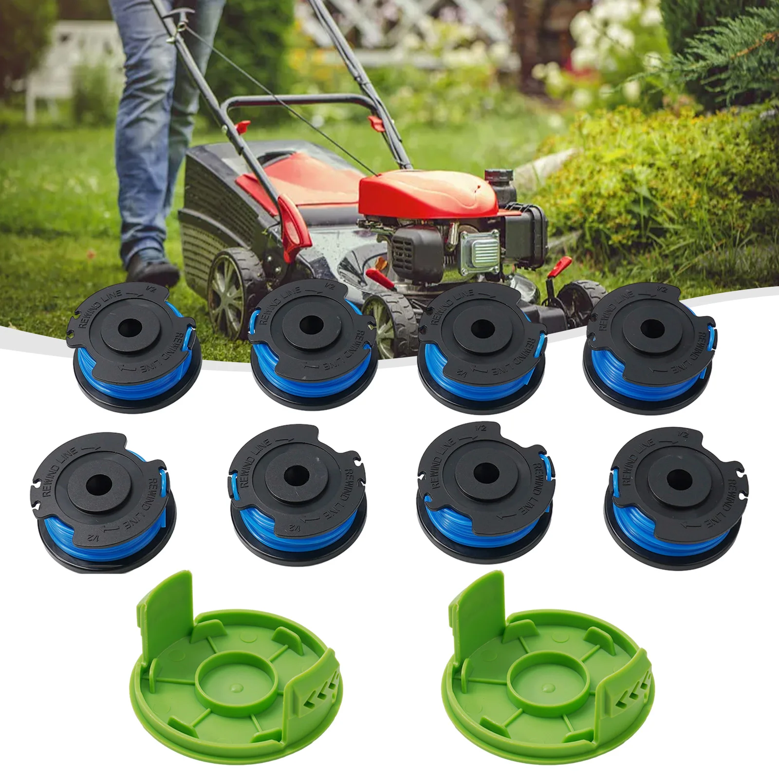 8Pcs Trimmer Spool Line + 2Pcs Cap Cover 29252 3411546A-6 For Greenworks 20/24/40v 29252 3411546A-6 21332 21222A 21602 21062
8Pcs Trimmer Spool Line + 2Pcs Cap Cover 29252 3411546A-6 For Greenworks 20/24/40v 29252 3411546A-6 21332 21222A 21602 21062
