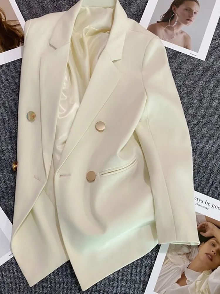 Solid Casual Blazers Women Korean Fashion Loose Streetwear Elegant Spring Coats Vintage Temperament Official Females All-match
Solid Casual Blazers Women Korean Fashion Loose Streetwear Elegant Spring Coats Vintage Temperament Official Females All-match