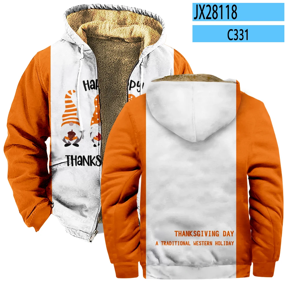 Thanksgiving Men's Hoodies Jacket 3D Winter Jackets Men Long Sleeve Coat Women Fashion Hoodies Streetwear Teen Coat Top Clothing
Thanksgiving Men's Hoodies Jacket 3D Winter Jackets Men Long Sleeve Coat Women Fashion Hoodies Streetwear Teen Coat Top Clothing