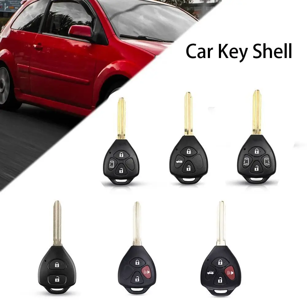 

Key Shell For Toyota Corolla Camry Reiz RAV4 Crown Avalon Venza Matrix Blank 2/3/4 Button Remote Car Key Case TOY43 Blade