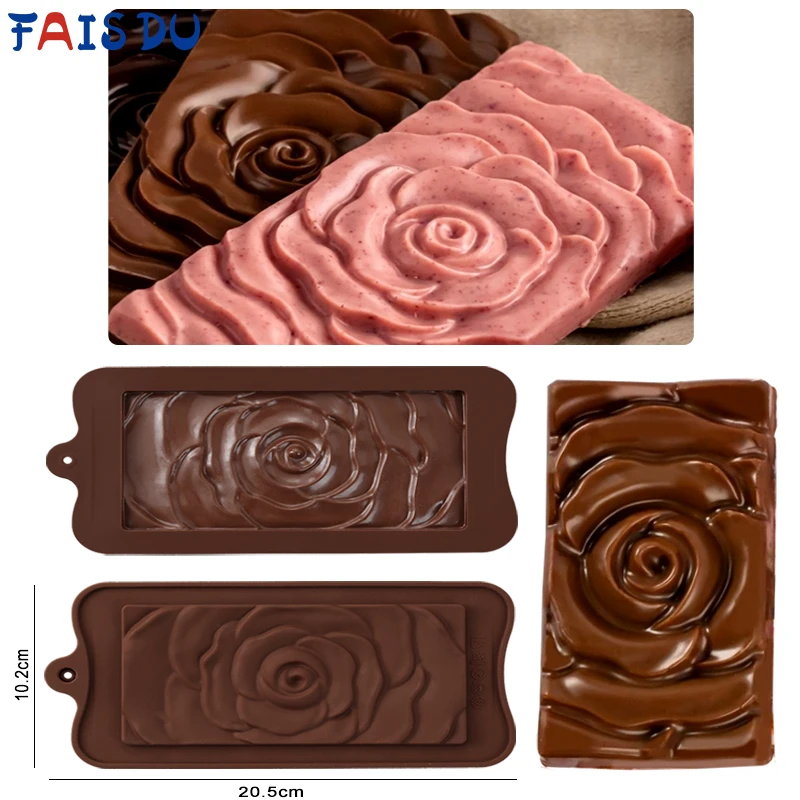 

FAIS DU Valentine's Day Rose Chocolate Silicone Mold Cake Cookie Cupcake Mold Soap Mould DIY Baking Supplies for Pastry Fondant