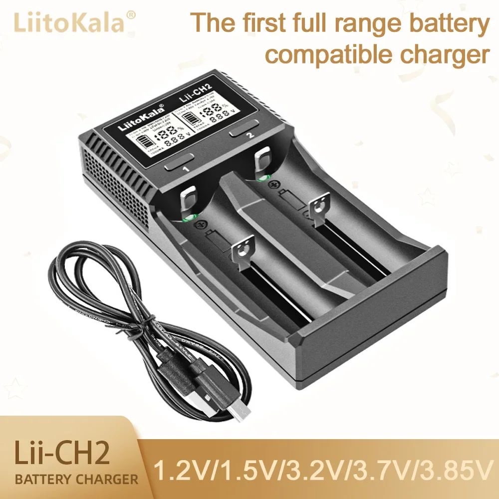 LiItoKala Lii-CH2 Smart Charger Intelligent Battery Charger For 1.5V AA AAA Li-ion Lithium Rechargeable Battery 1.2V 3.2V 3.7V
LiItoKala Lii-CH2 Smart Charger Intelligent Battery Charger For 1.5V AA AAA Li-ion Lithium Rechargeable Battery 1.2V 3.2V 3.7V
