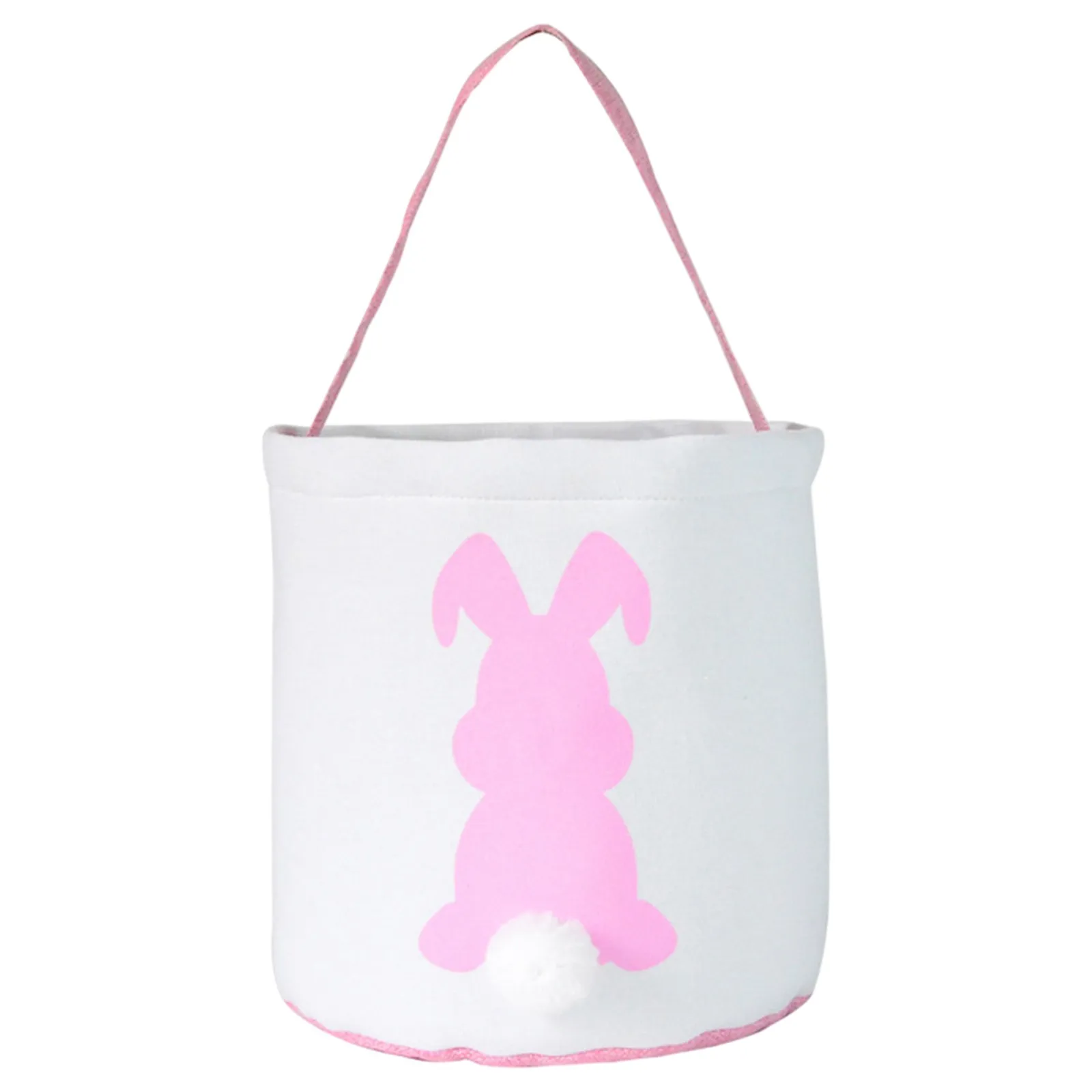 

Пасхальная корзина, праздничный брезентовый Подарочный пакет с принтом кролика для переноски яиц, подходит для использования на открытом воздухе и праздничных подарков, сумка для конфет