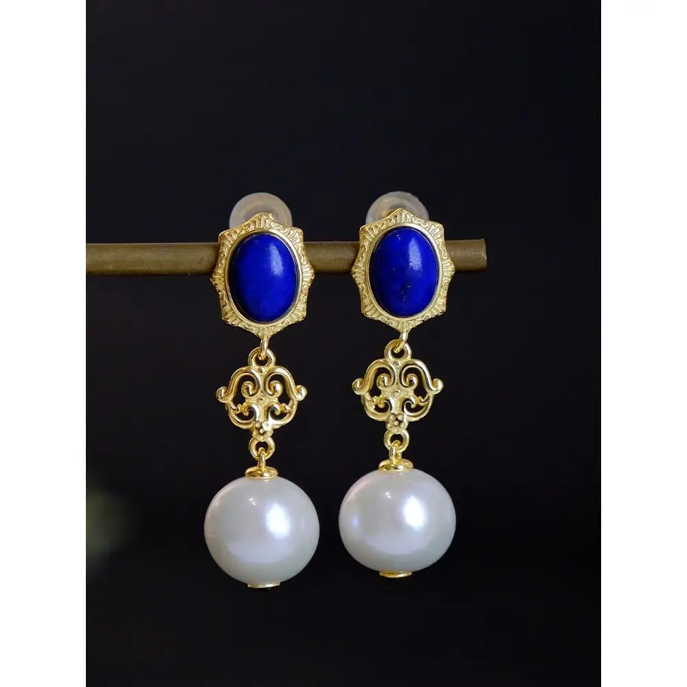 2023 New Fashion Luxury Design Lapis Ear Dangle Pearl Ear Drop Earrings Gold Metal Natural Lapis Earring Vintage Lazuli Jewel
2023 New Fashion Luxury Design Lapis Ear Dangle Pearl Ear Drop Earrings Gold Metal Natural Lapis Earring Vintage Lazuli Jewel