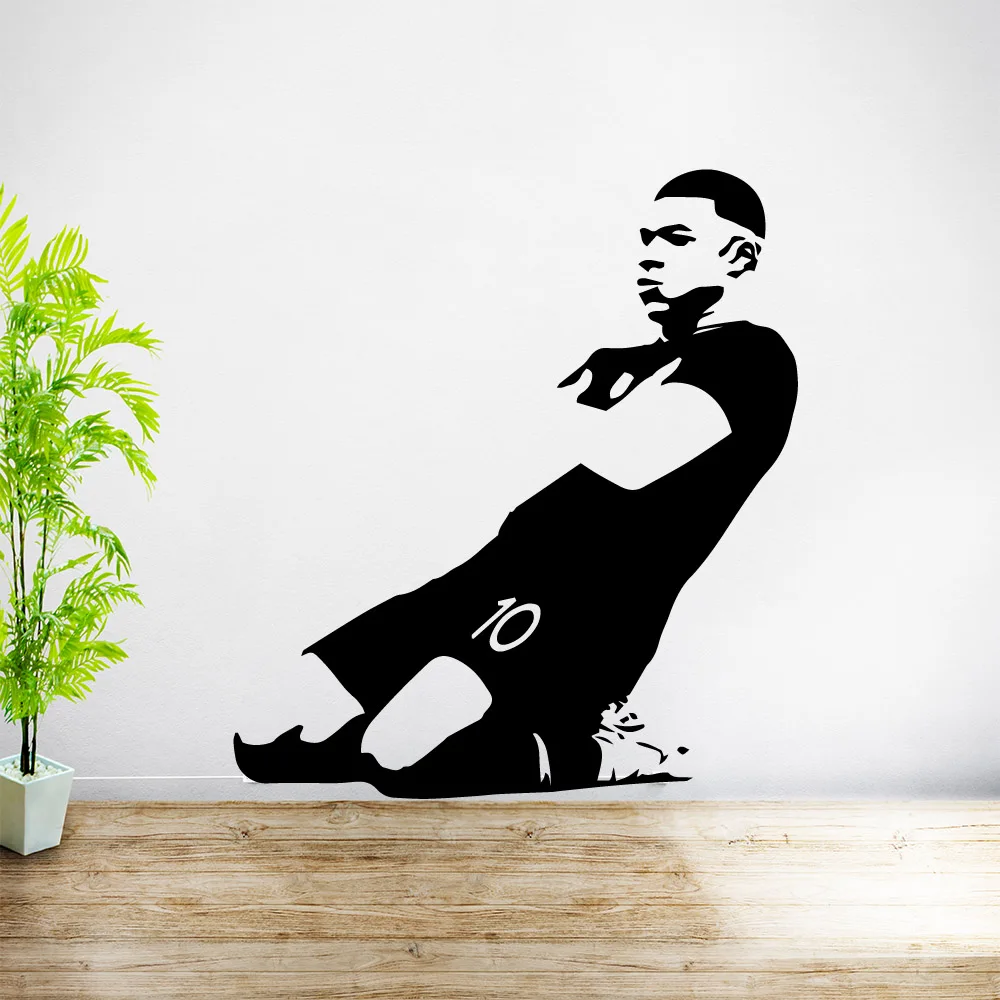 

Lovely Kylian Mbappé footballer Wall Stickers Personalized Creative Kids Room Nature Decor Wall Art MURAL Drop Shipping