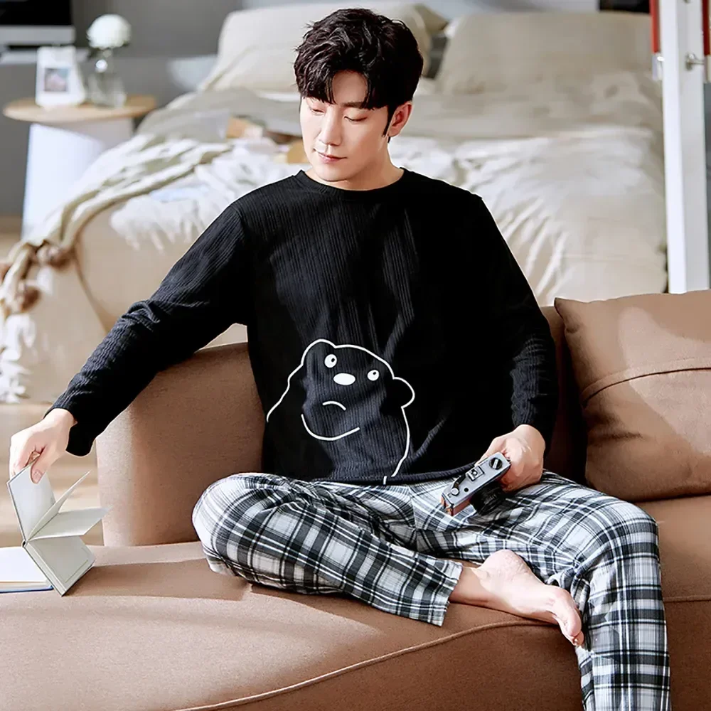 Sets Male Causal Pajama Men Patchwork Print Long Letter Lounge Cotton Pants Sleeve Loose Set Plus Pajamas Size
Sets Male Causal Pajama Men Patchwork Print Long Letter Lounge Cotton Pants Sleeve Loose Set Plus Pajamas Size