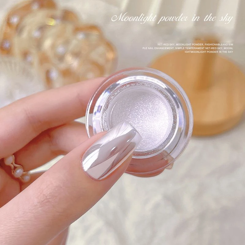 1Box Moonlight Pearl Mirror Nails Powder Silver Fine Glitters Metallic Effect Pigment Gel Polish Chrome Holographic Nail Powder
1Box Moonlight Pearl Mirror Nails Powder Silver Fine Glitters Metallic Effect Pigment Gel Polish Chrome Holographic Nail Powder