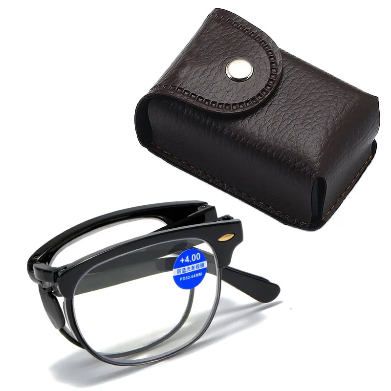 Portable Folding Reading Glasses With Box Men Women Anti-blue Light Farsight Glasses Presbyopia Eyewear Diopter +1.0 to +4.0
Portable Folding Reading Glasses With Box Men Women Anti-blue Light Farsight Glasses Presbyopia Eyewear Diopter +1.0 to +4.0