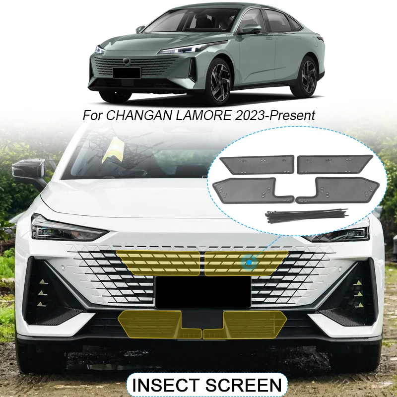 

4pcs Car Insect-proof Air Inlet Protection Cover Airin Insert Net Vent Racing Grill Filter Accessory For CHANGAN LAMORE2023-2025