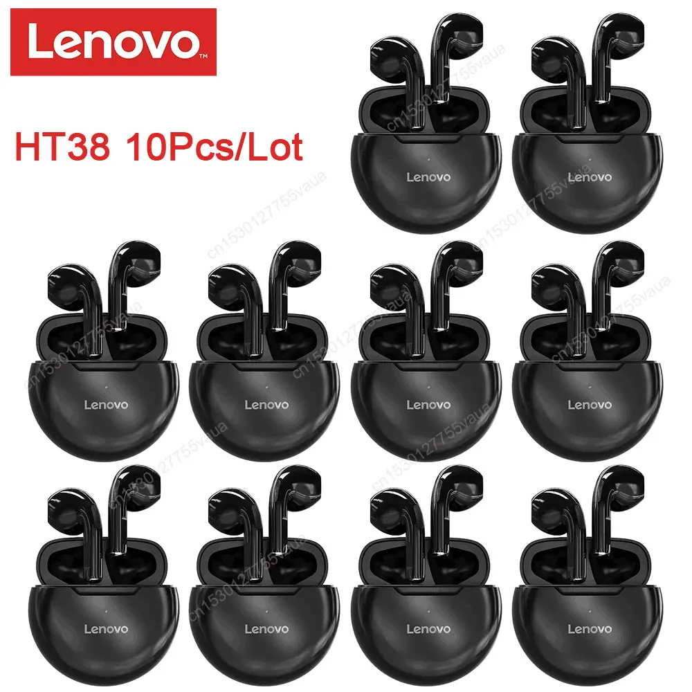 Original Lenovo HT38 TWS Earphones Mini Bluetooth Wireless Earbuds With Mic Sport Waterproof 9D Stereo Hifi Headphone 10Pcs/Lot
Original Lenovo HT38 TWS Earphones Mini Bluetooth Wireless Earbuds With Mic Sport Waterproof 9D Stereo Hifi Headphone 10Pcs/Lot